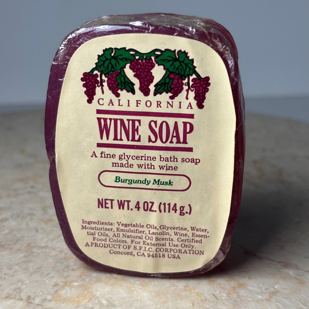 S.F.I.C. California Wine Soap 4oz Musk Glycerine Bath Soap Bar